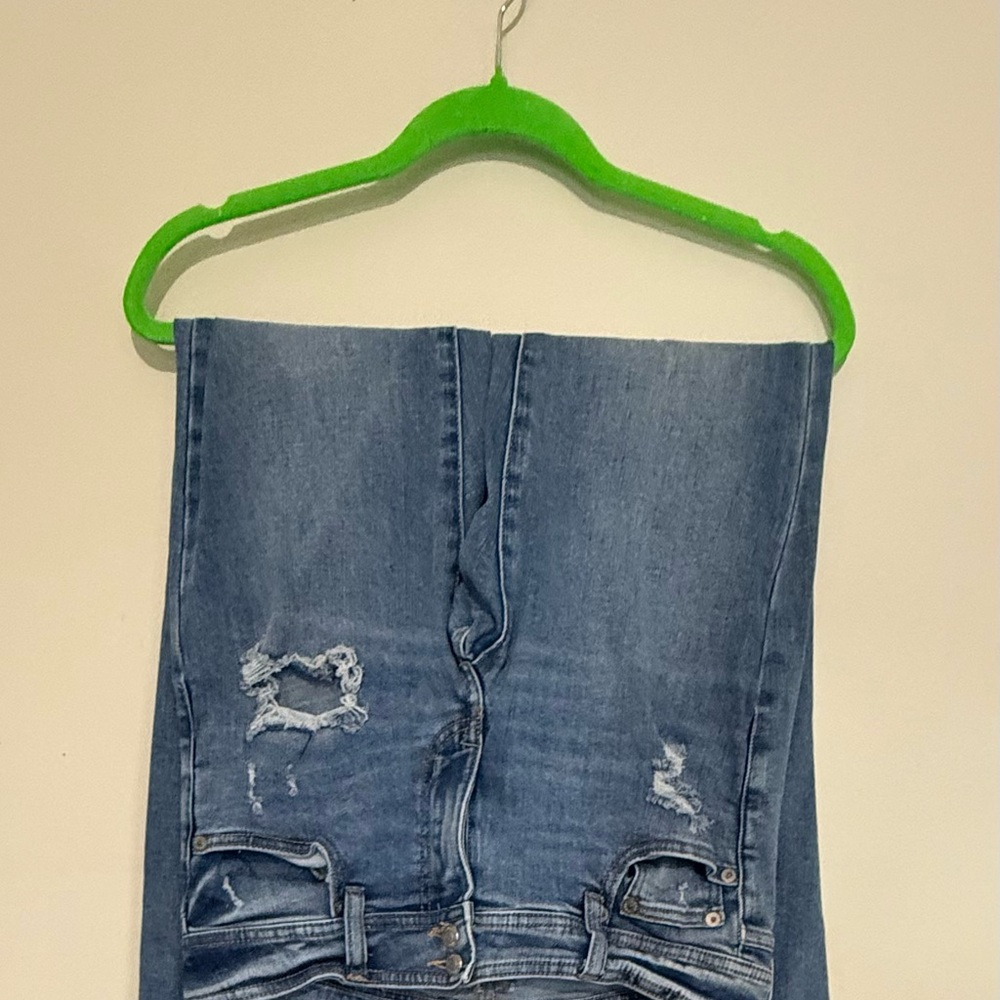 Aeropostale Distressed Super Low Rise Flare